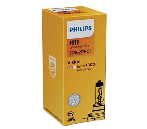  Philips Vision  H11 55w + 30% 12v 12362PRC1