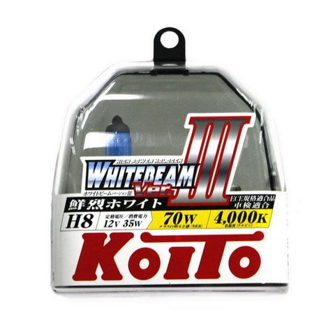  KOITO WhiteBeam H8 4000k 35w 12v P0758W