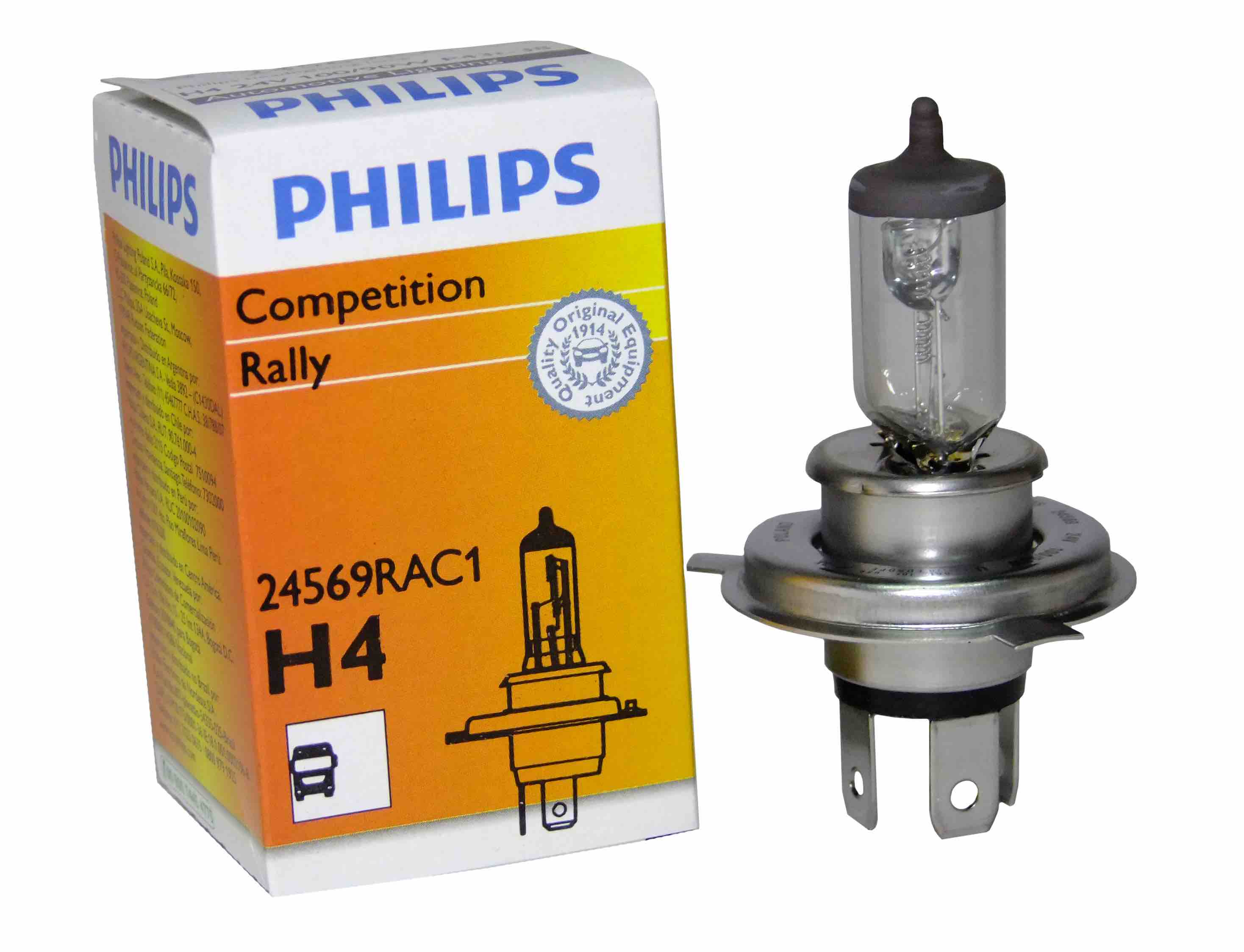  Philips Vision H4 100/90w Rally 12v 24569RAC1