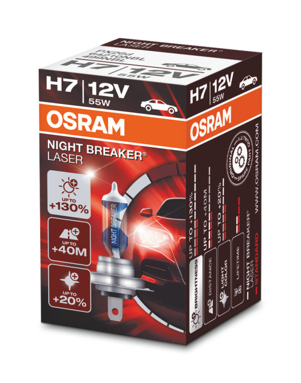  OSRAM H7 Night Breaker Laser +130% 3900k 55w 12v 1 64210NBL