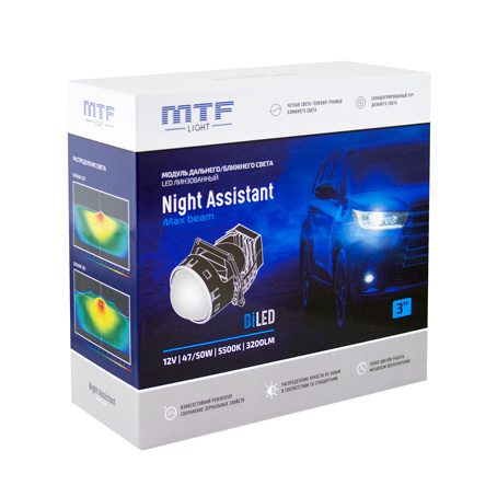   /  MTF LIGHT Night Assistant LED MaxBeam 3″ 5500K 47/50W 12V