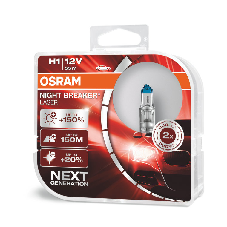  OSRAM Night Breaker Laser +150% H1 4200k 55w 12v  64150NL
