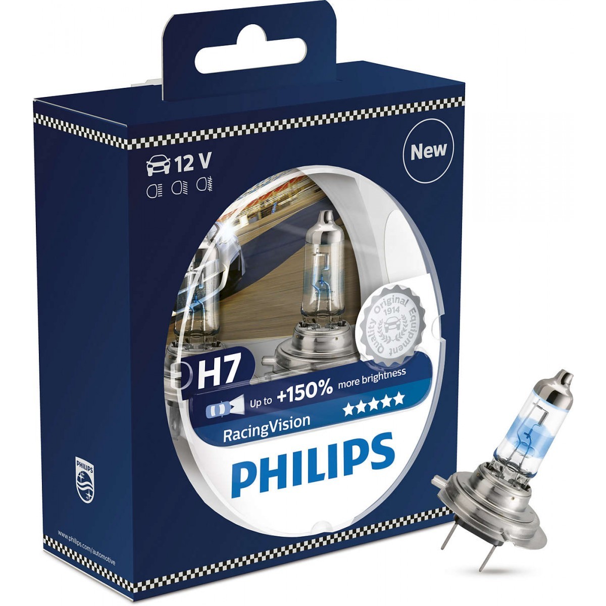  Philips RacingVision +150% 7 3500k 55w 12v 12972RVS2