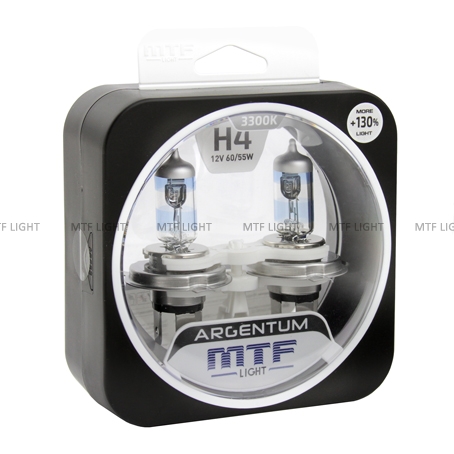 Автолампа MTF Light ARGENTUM +130% H4 60/55w 12v