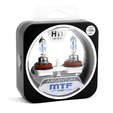 Автолампа MTF Light ARGENTUM +130% H11 55w 12v