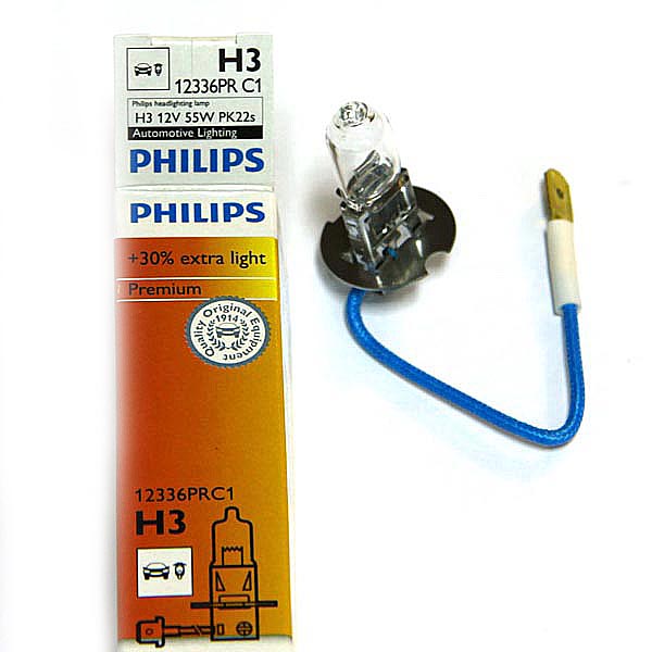 Автолампа Philips Vision  H3 55w + 30% 12v 12336PRC1