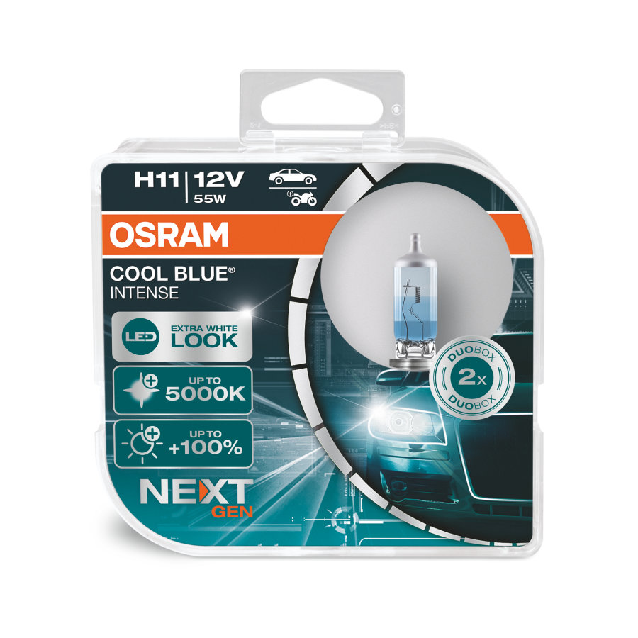  OSRAM  H11 55w 5000k +100% COOL BLUE INTENSE (NEXT GEN) 