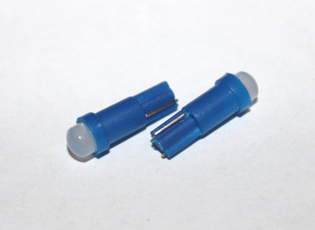 Светодиодная лампа Т5 COB blue 12v
