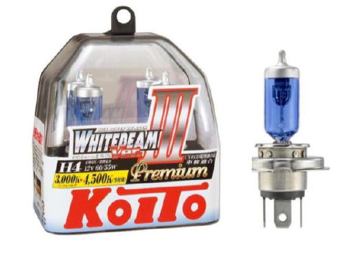  KOITO WhiteBeam H4 Premium 4500k 60/55w 12v P0744W