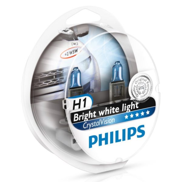 Автолампа Philips Crystal Vision H1 4300k 55w 12v 12258CVSM
