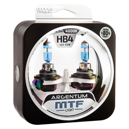 Автолампа MTF Light ARGENTUM +80% HB4 (9006) 55w 12v